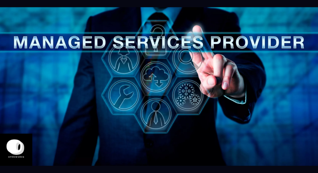 Managed service providers pannel with a hand indicating it